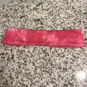 Lululemon pink tie dye headband